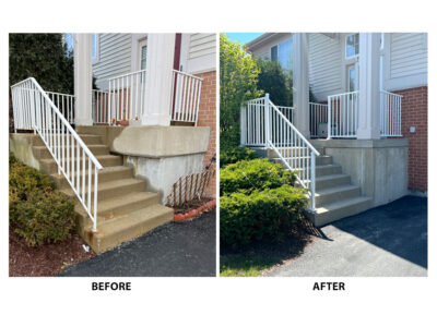 Artist Touch aluminum railings Before and After