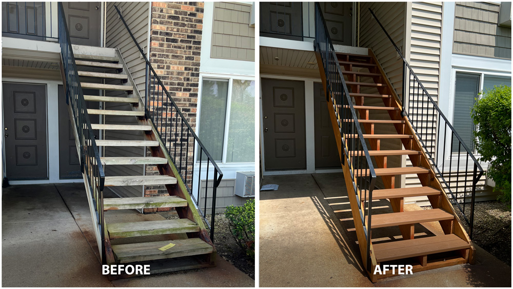 Artist Touch Stairs Before and After